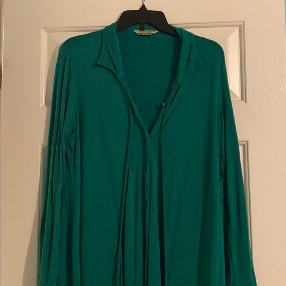 Green dress with buttons